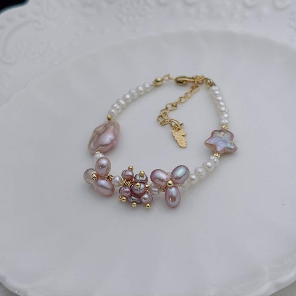 B142 Handmade Freshwater Baroque Pearl Bracelets - Picture 4 of 4